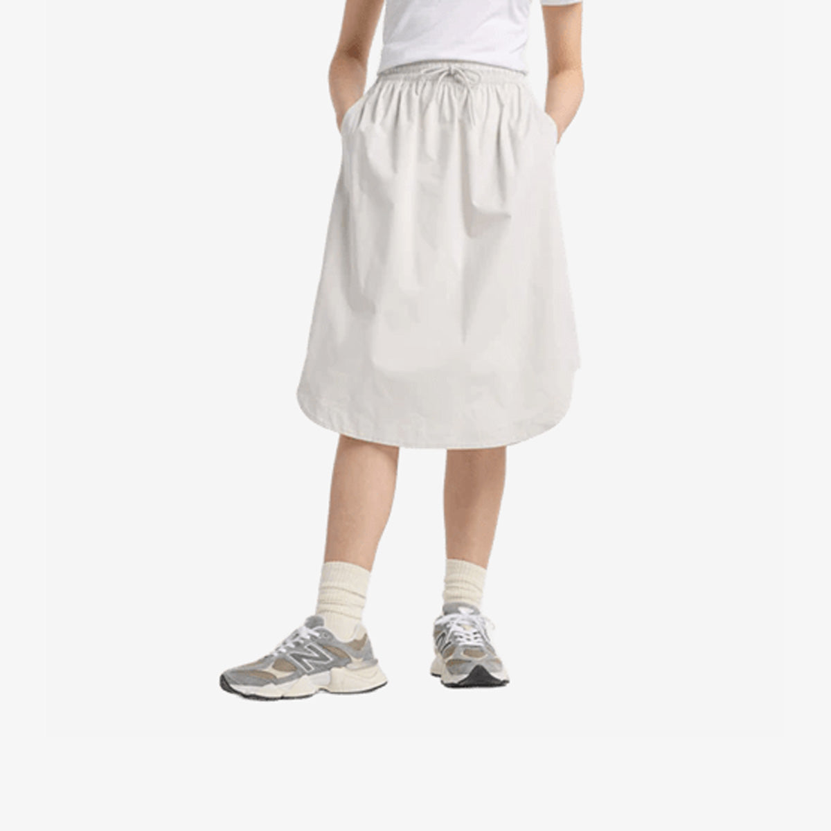 Women's Twill Midi Skirt Mujer